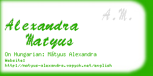 alexandra matyus business card