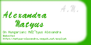 alexandra matyus business card